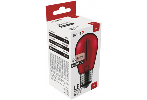 Decor LED Filament bulb  1W E27 Red