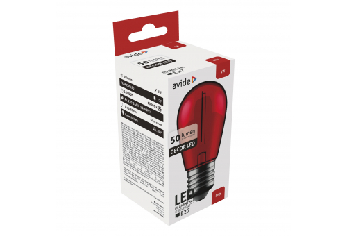 Dekor LED Filament Fonte de luz 1W E27 Vermelho