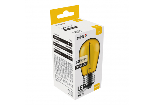 Dekor LED Filament Fonte de luz 1W E27 Amarelo