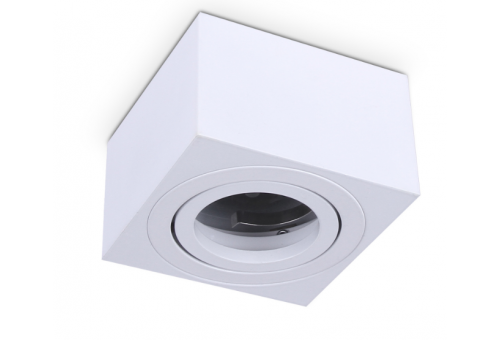 GU10 Spot Light Square White Swivel
