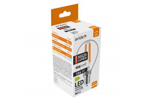 Bec LED Filament Mini Globe 4.9W E14 NW Super High Lumen Avide