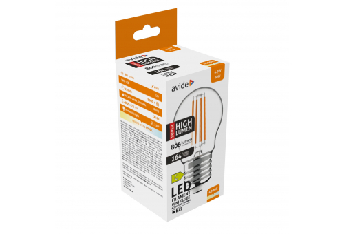 Bec LED Filament Mini Globe 4.9W E27 NW Super High Lumen Avide