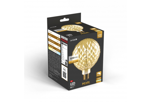 Avide LED Jumbo Filament Pearl Amber 4.9W E27 2200K Dimmable