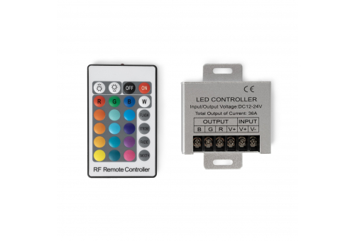 Avide LED Szalag 12-24V 150W RGB 24 Gombos RF Távirányító és Vezérlő