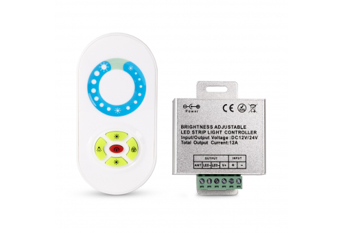 Avide LED Szalag 12-24V 144W Fényerőszabályzó 5 Gombos RF Távirányító és Vezérlő