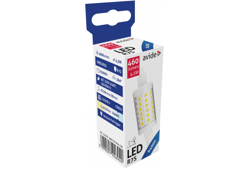 Bec LED liniar 4.5W R7S 20x78mm CW Avide