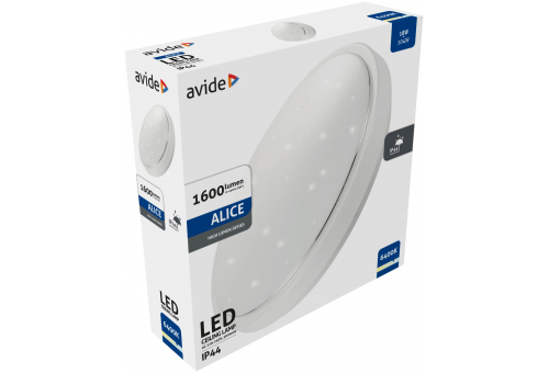 LED Mennyezeti Lámpa IP44 Alice 18W 330*100mm CW 6400K