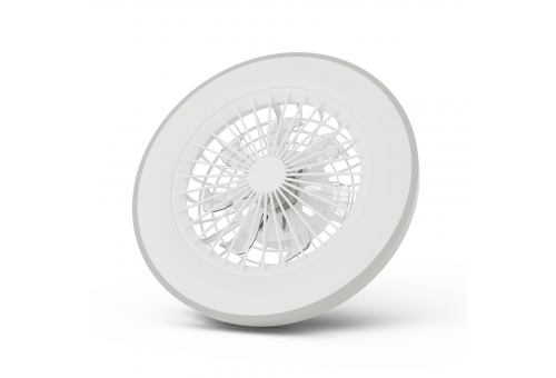 Avide Fan Ceiling Lamp Wanda Silver, 2x24W+15W motor, IR remote included