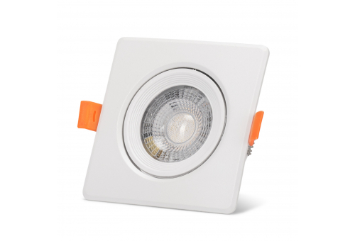 LED Vstavané bodové svetlo 38° Štvoruholníkový 7W WW