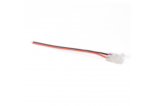 Avide C-LED Szalag 12-24V csatlakozó, forr.mentes, fehér-2eres, 10mm/100mm (10 db-os csom.)