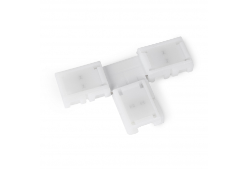 Avide LED Szalag 12-24V T elosztó elem, forr.mentes, fehér-2eres, 8mm (10 db-os csom.)