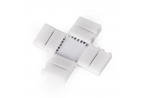 Avide LED Szalag 12-24V X elosztó elem, forr.mentes, RGB+W-5 eres, 12mm (10 db-os csom.)
