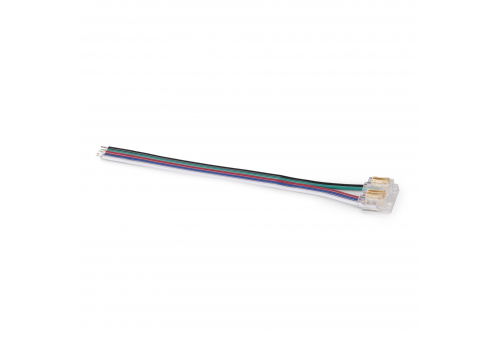 Avide C-LED Szalag 12-24V csatlakozó, forr.mentes, RGB+W-5 eres, 12mm/100mm (10 db-os csom.)