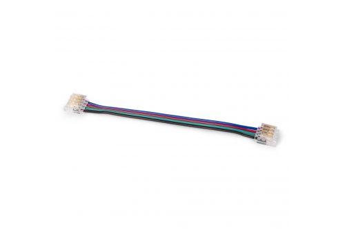 Avide LED Szalag 12-24V toldó, forr.mentes, RGB-4 eres, 10mm/100mm (10 db-os csom.)