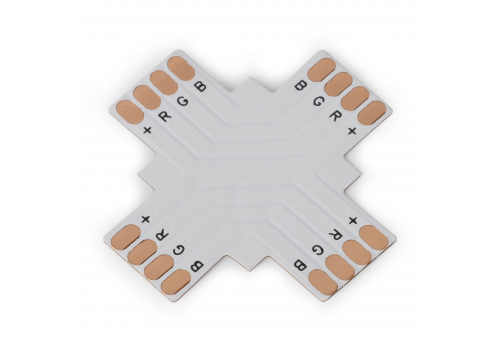 Avide LED Szalag 12-24V X elosztó elem, forr.mentes, RGB-4 eres, 10mm (10 db-os csom.)