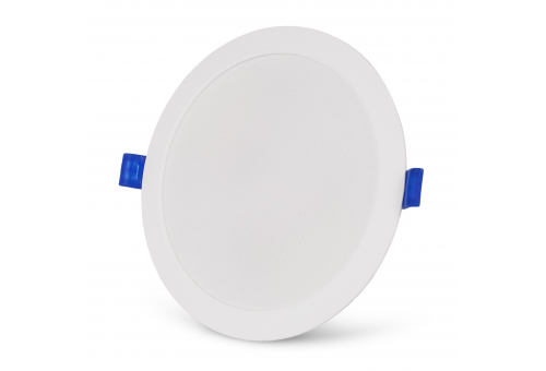 LED Ceiling Lamp Recessed Panel Round Plastic 12W NW