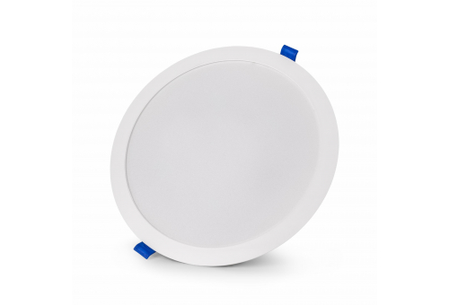 LED Ceiling Lamp Recessed Panel Round Plastic 18W NW