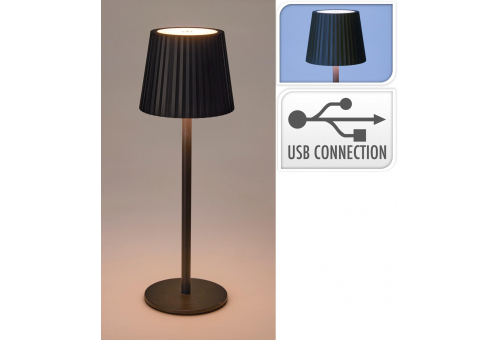 Asztali Lámpa 90X90X275mm USB-vel, WW