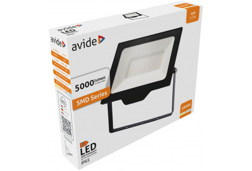 Reflector LED SMD 50W NW 4000K Slim Avide Frosted