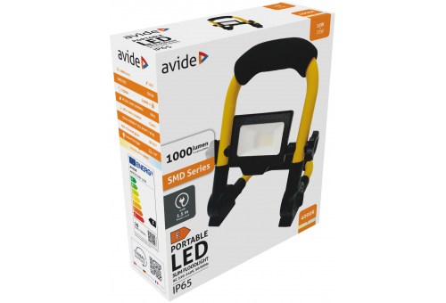 Avide LED Frosted Flood Light Slim SMD 10W with Stand 1.5m NW 4000K